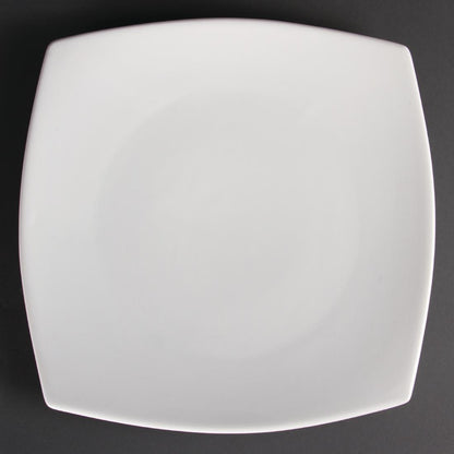 Olympia Whiteware Rounded Square Plates 305mm (6 Pack) (305mm. Pack quantity 6) • PAS-U172