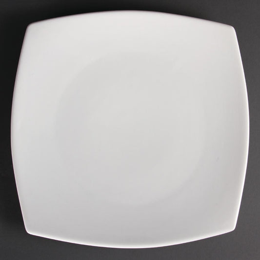 Olympia Whiteware Rounded Square Plates 305mm (6 Pack) (305mm. Pack quantity 6) • PAS-U172