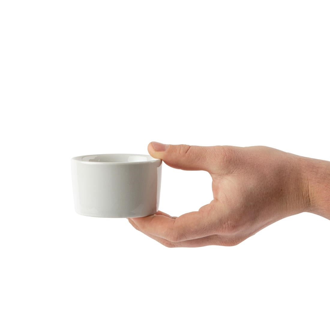 Olympia Whiteware Contemporary Ramekins 80mm (12 Pack) (Pack of 12) • PAS-U177