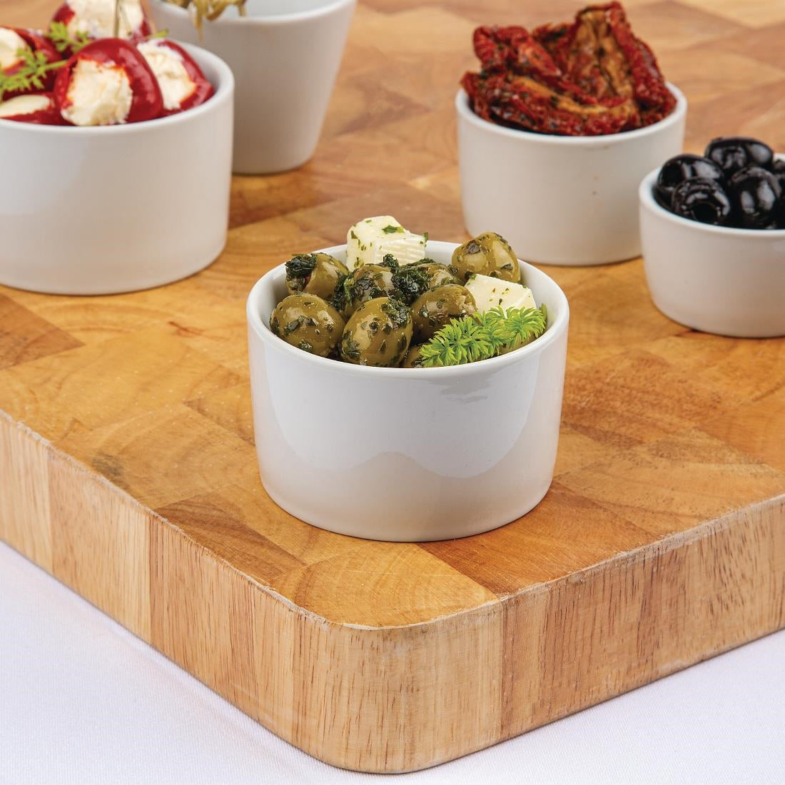 Olympia Whiteware Contemporary Ramekins 80mm (12 Pack) (Pack of 12) • PAS-U177