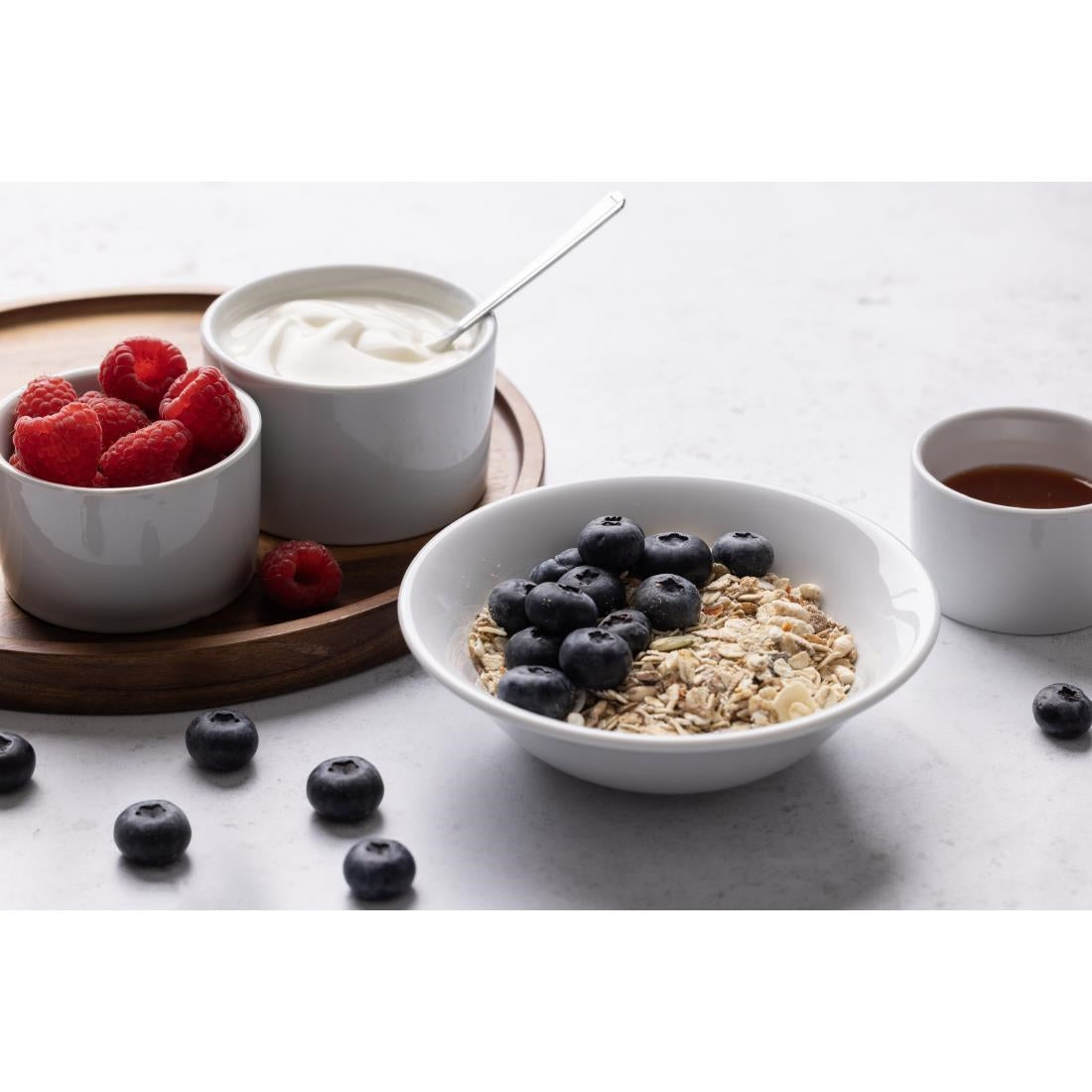 Olympia Whiteware Oatmeal Bowls 150mm 300ml (12 Pack) (Pack of 12) • PAS-CB475