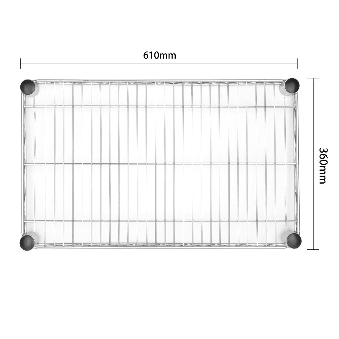 Vogue Steel Wire Wall Shelf 610mm • PAS-U200