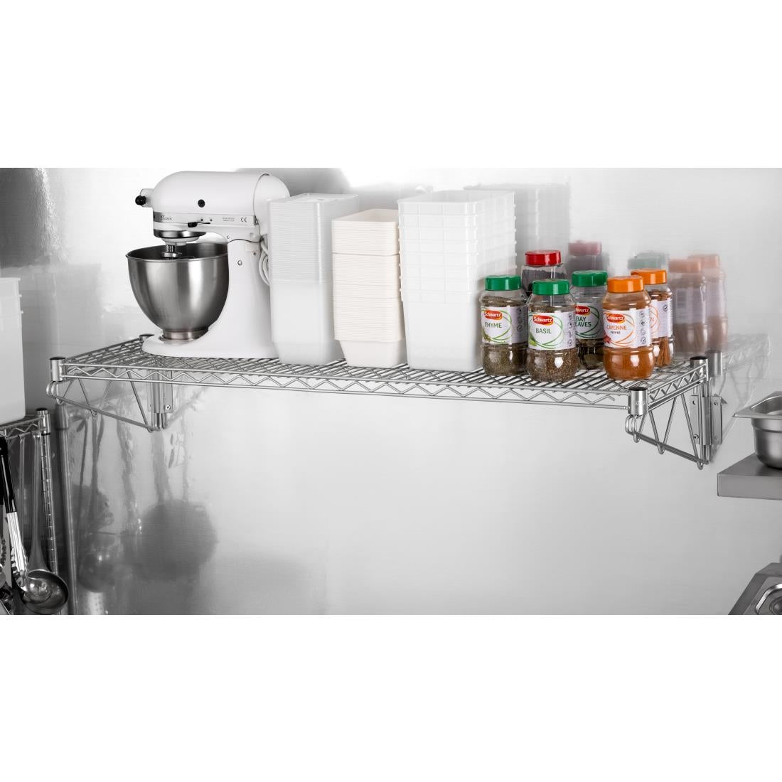 Vogue Steel Wire Wall Shelf 1220mm • PAS-U202