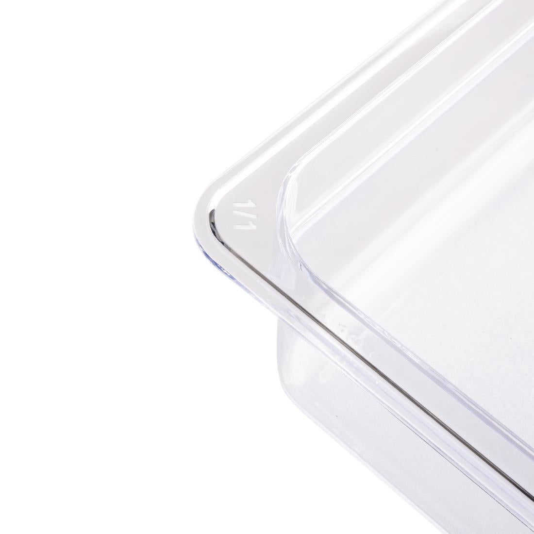 Vogue Clear Polycarbonate 1/1 Gastronorm Pan • PAS-U226