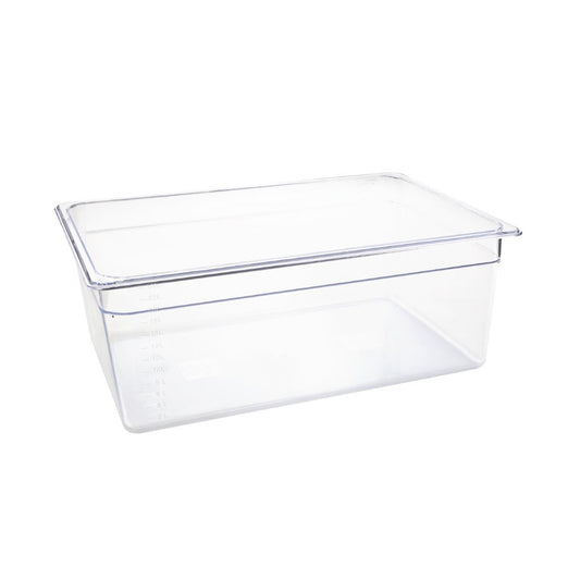 Vogue Clear Polycarbonate 1/1 Gastronorm Pan • PAS-U227