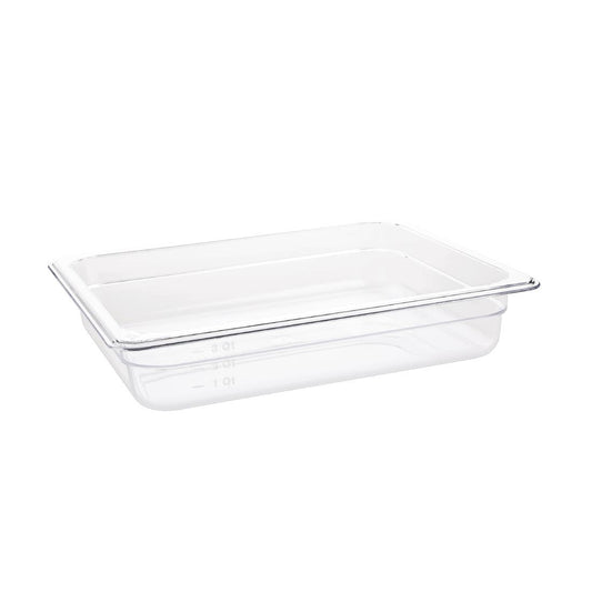 Vogue Clear Polycarbonate 1/2 Gastronorm Pan • PAS-U228