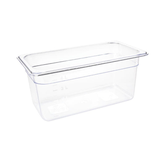 Vogue Clear Polycarbonate 1/3 Gastronorm Pan • PAS-U234