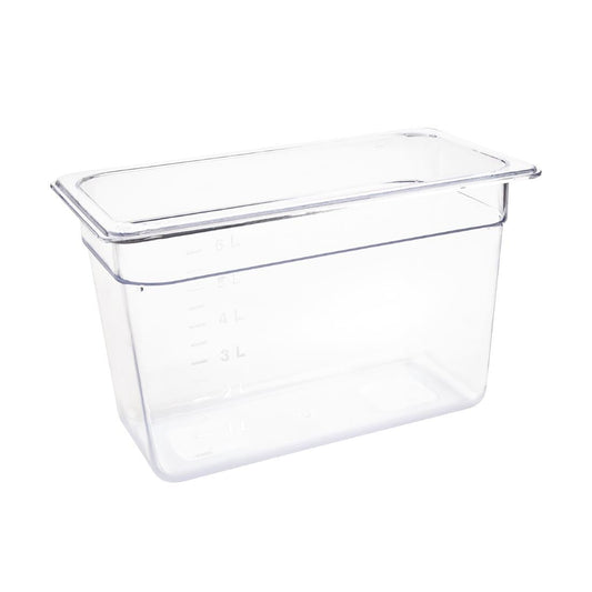 Vogue Clear Polycarbonate 1/3 Gastronorm Pan • PAS-U235