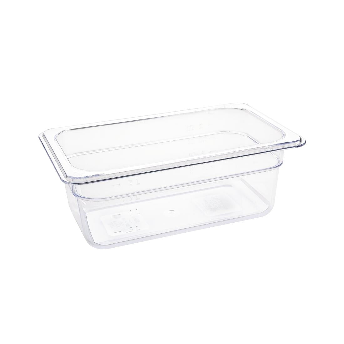 Vogue Clear Polycarbonate 1/4 Gastronorm Pan • PAS-U237