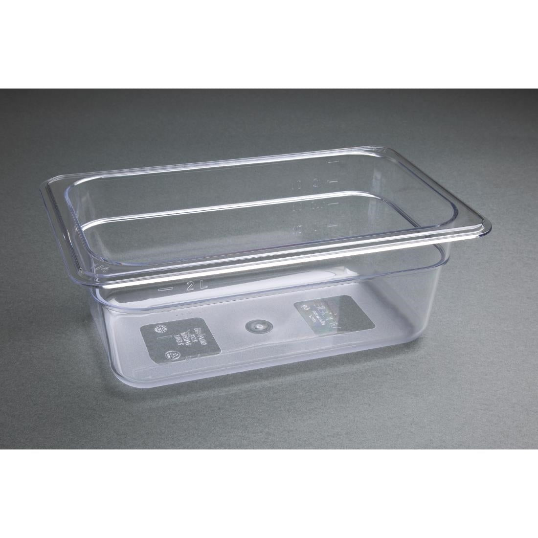 Vogue Clear Polycarbonate 1/4 Gastronorm Pan • PAS-U237