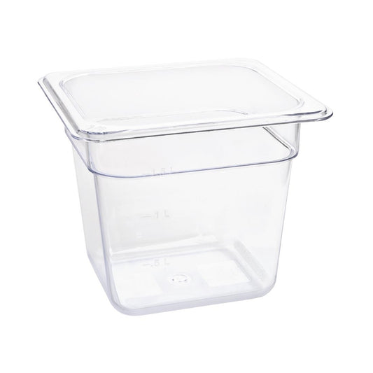 Vogue Clear Polycarbonate 1/6 Gastronorm Pan • PAS-U241