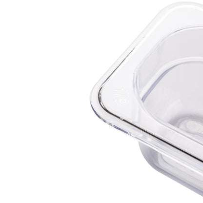 Vogue Clear Polycarbonate 1/9 Gastronorm Pan • PAS-U242