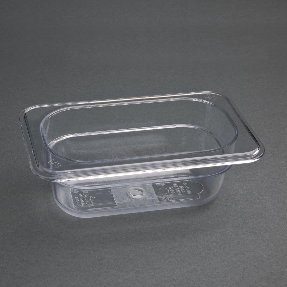 Vogue Clear Polycarbonate 1/9 Gastronorm Pan • PAS-U242
