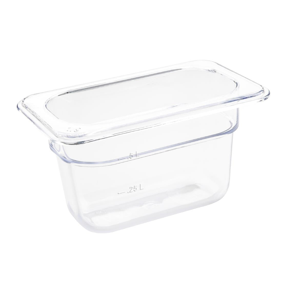 Vogue Clear Polycarbonate 1/9 Gastronorm Pan • PAS-U243