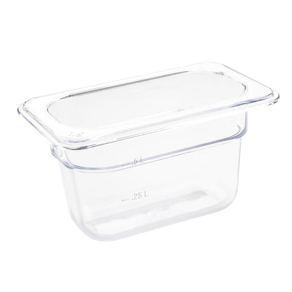 Vogue Clear Polycarbonate 1/9 Gastronorm Pan • PAS-U243