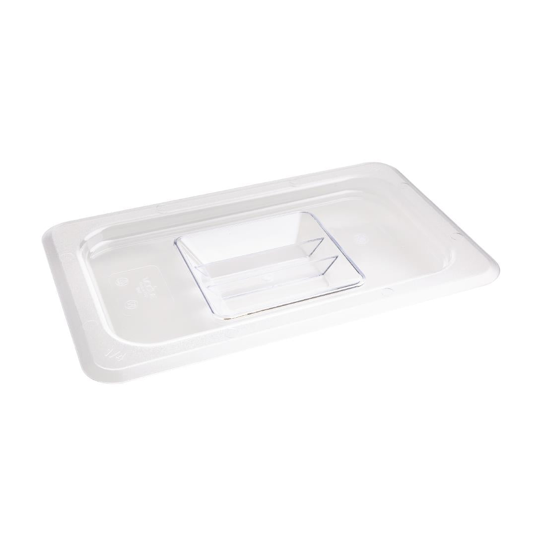 Vogue Clear Polycarbonate 1/4 Gastronorm Lid • PAS-U247