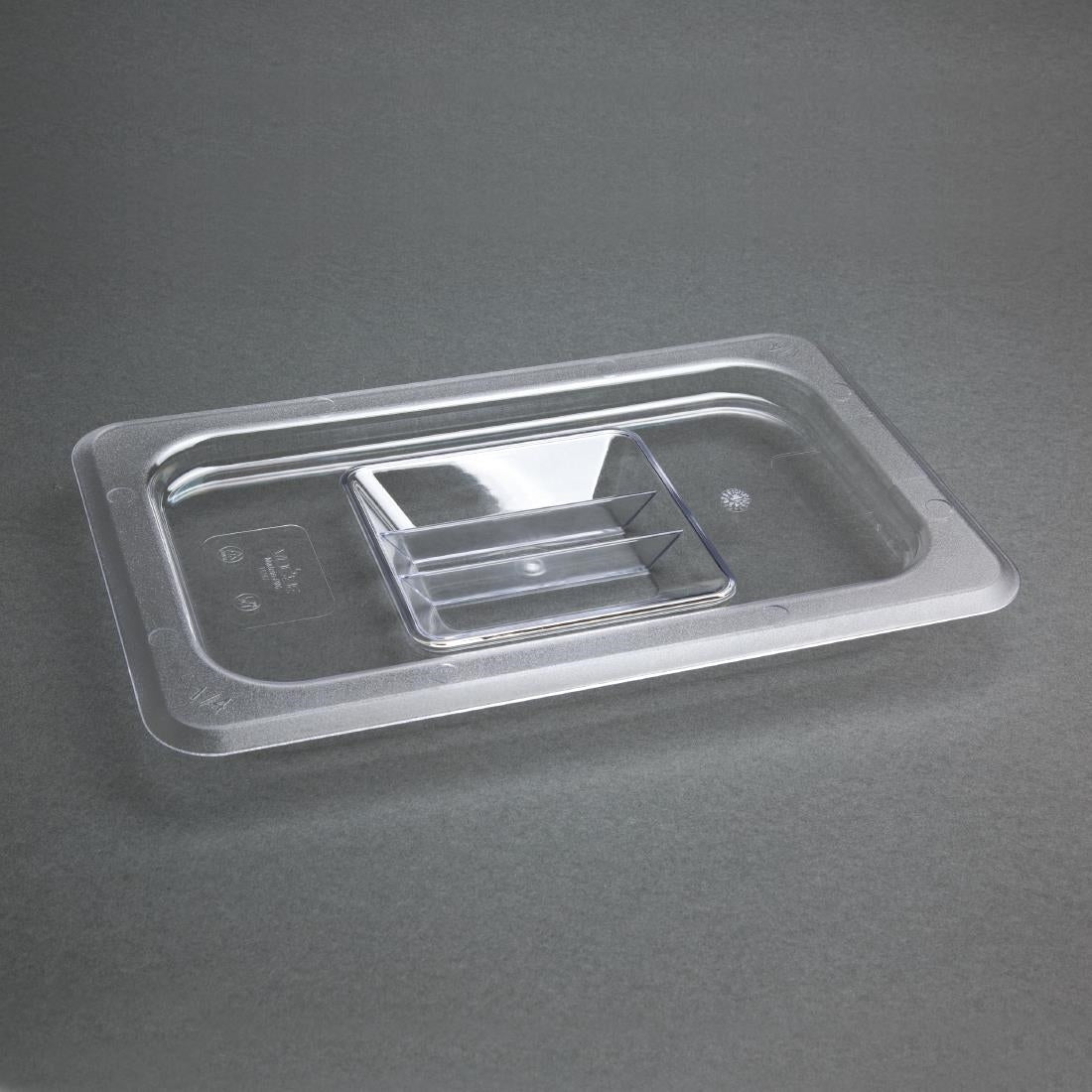Vogue Clear Polycarbonate 1/4 Gastronorm Lid • PAS-U247