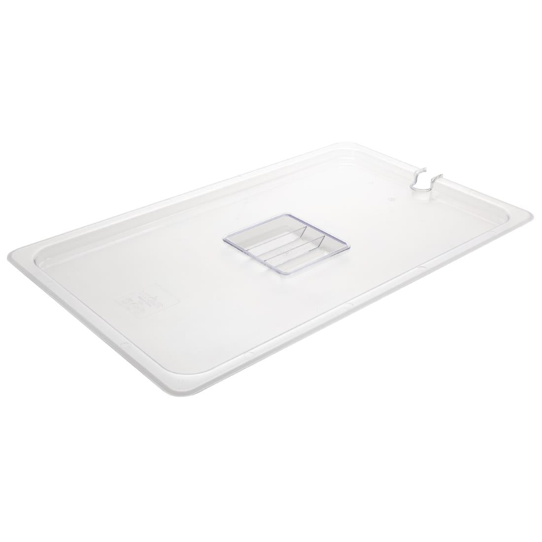 Vogue Clear Polycarbonate 1/1 Gastronorm Lid Notched • PAS-U250