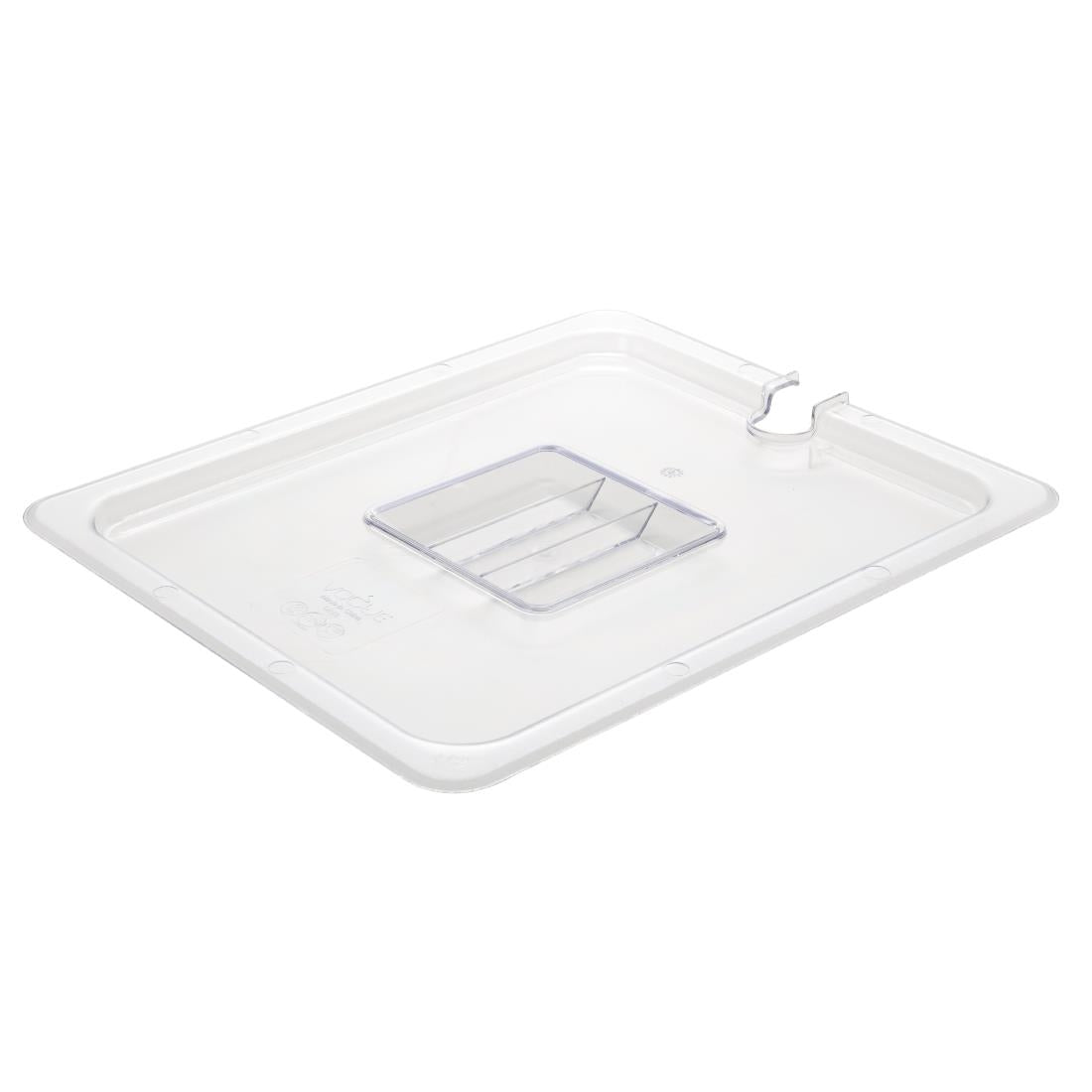 Vogue Clear Polycarbonate 1/2 Gastronorm Lid Notched • PAS-U251