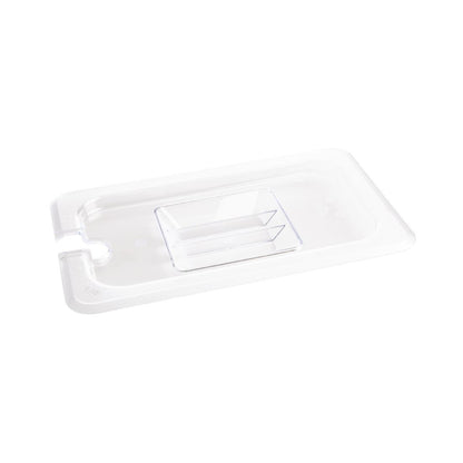 Vogue Clear Polycarbonate 1/4 Gastronorm Lid Notched • PAS-U253