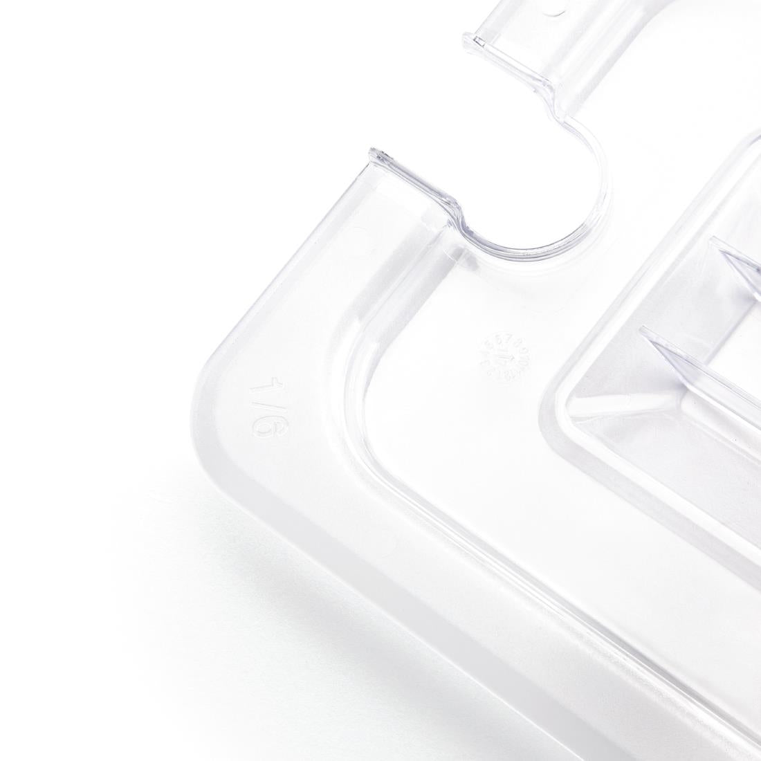 Vogue Clear Polycarbonate 1/6 Gastronorm Notched Lid • PAS-U254