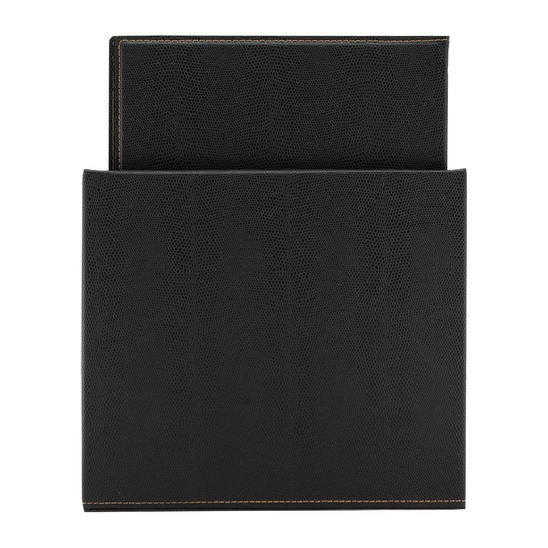 Securit Contemporary Menu Covers and Storage Box A4 Black (20 Pack) (Pack of 20) • PAS-U266