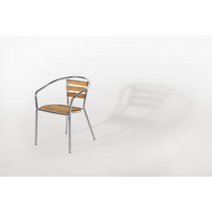 Bolero Aluminium & Ash Chairs (4 Pack) • PAS-U421