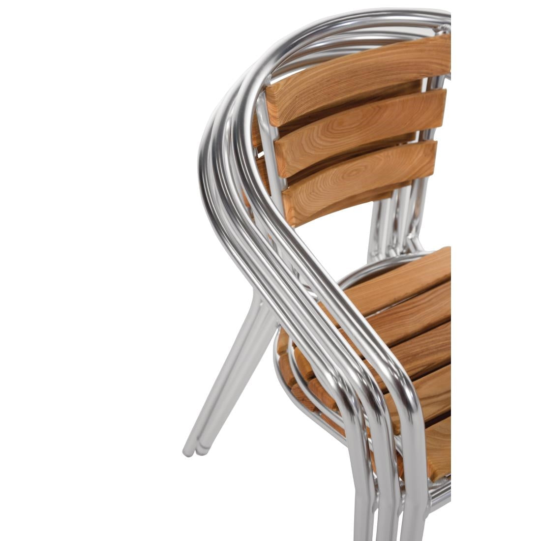 Bolero Aluminium & Ash Chairs (4 Pack) • PAS-U421