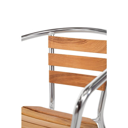 Bolero Aluminium & Ash Chairs (4 Pack) • PAS-U421