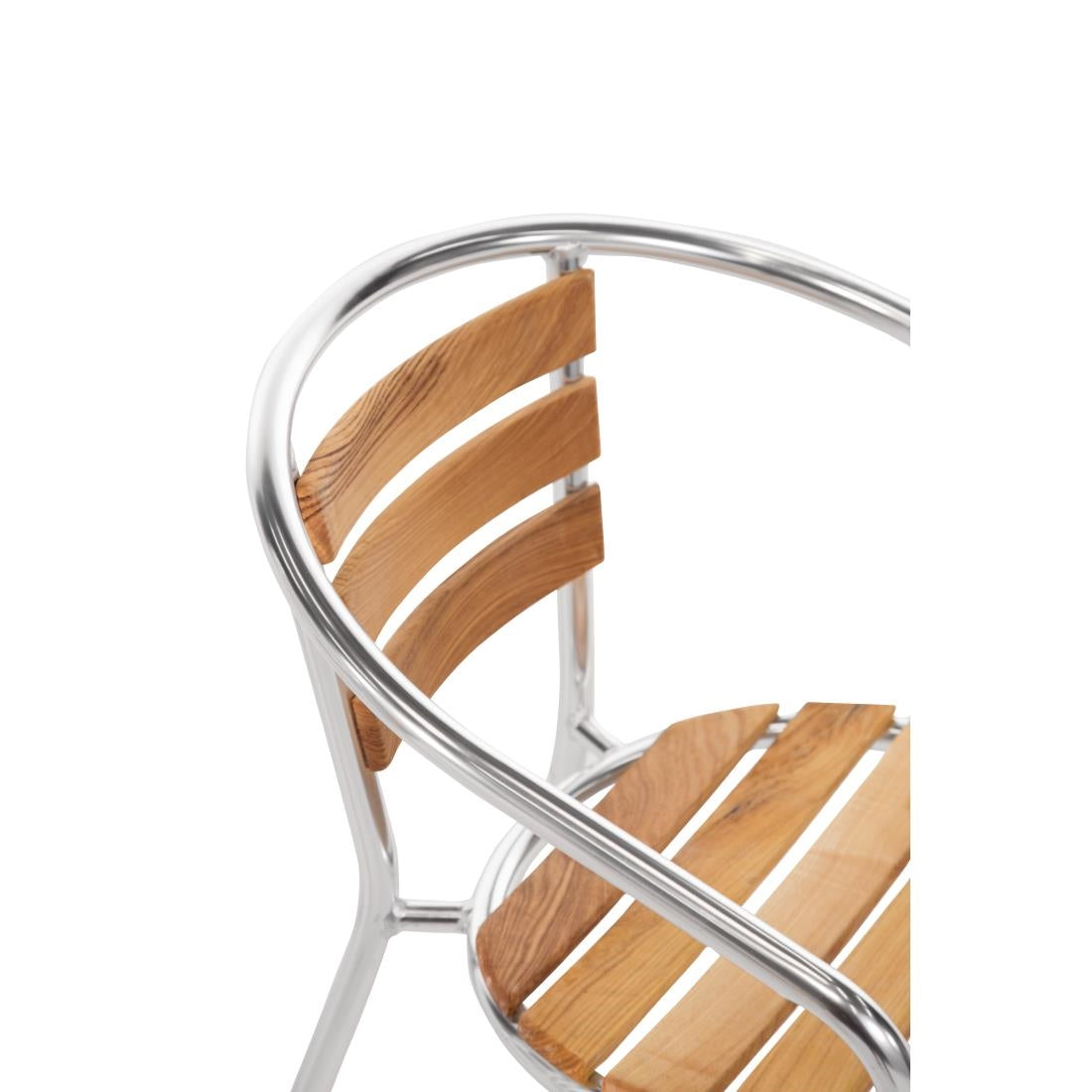 Bolero Aluminium & Ash Chairs (4 Pack) • PAS-U421