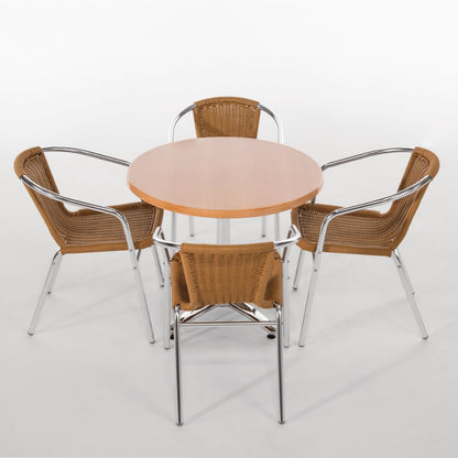 Bolero Aluminium Four Leg Table Base • PAS-DN641