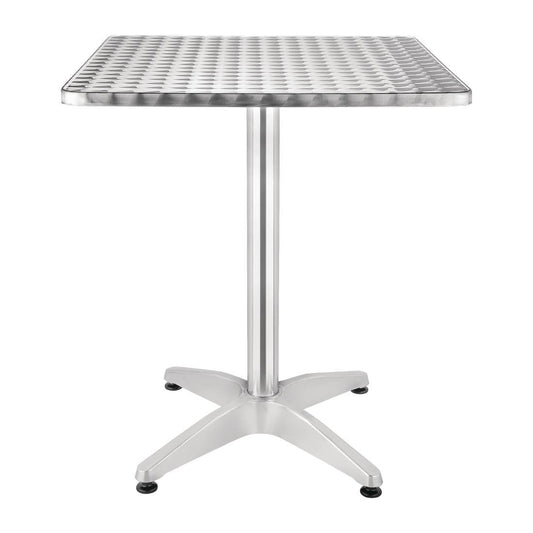 Bolero Square Bistro Table Stainless Steel 600mm • PAS-U427