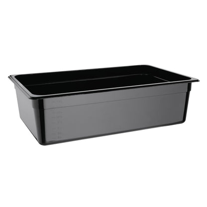 Vogue Black Polycarbonate - GN 1/1 150mm • PAS-U456