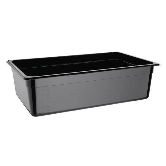 Vogue Black Polycarbonate - GN 1/1 150mm • PAS-U456