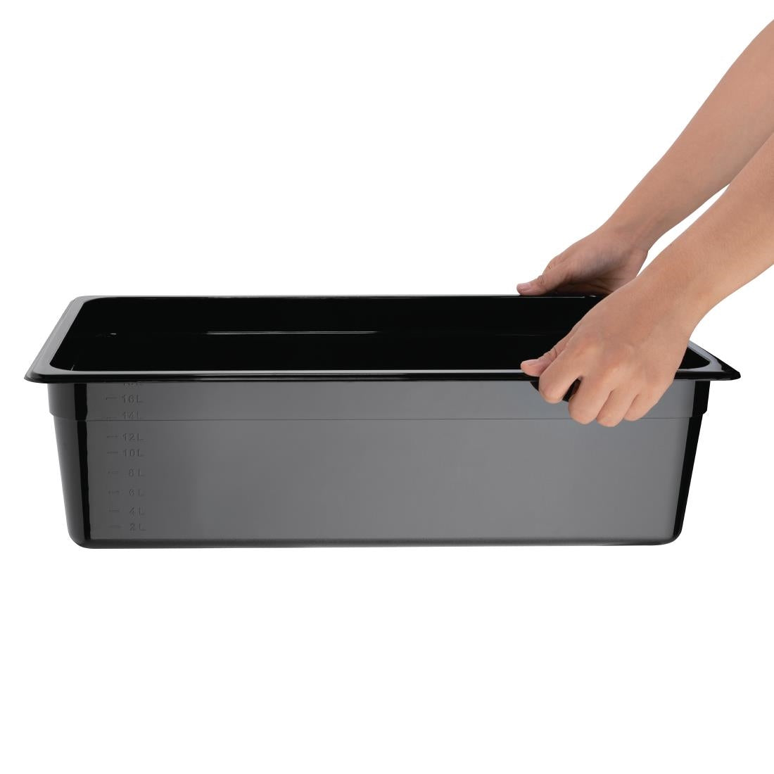 Vogue Black Polycarbonate - GN 1/1 150mm • PAS-U456