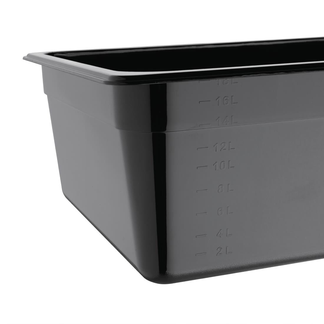 Vogue Black Polycarbonate - GN 1/1 150mm • PAS-U456