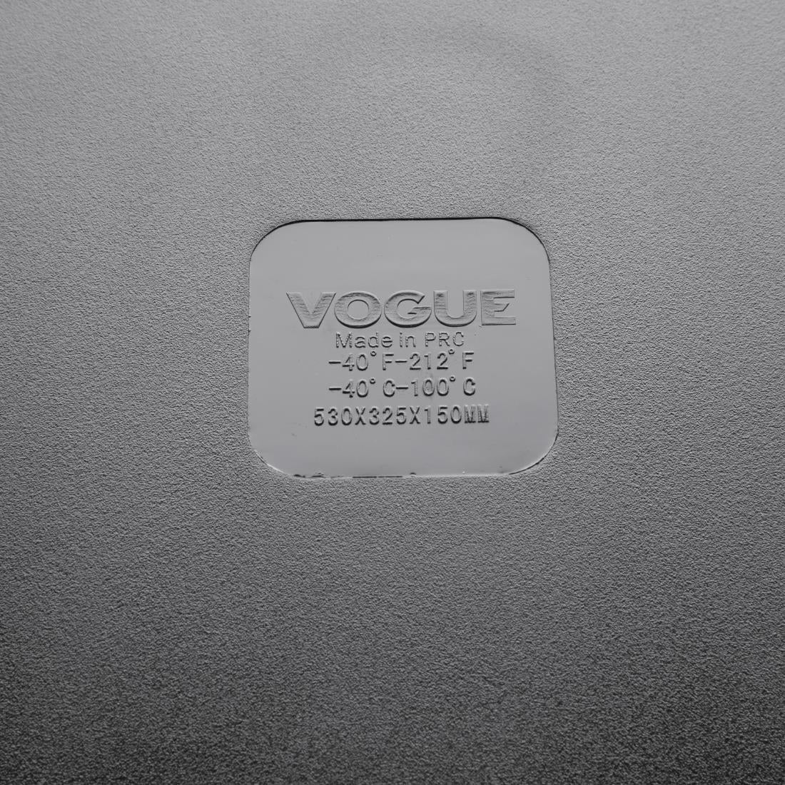 Vogue Black Polycarbonate - GN 1/1 150mm • PAS-U456