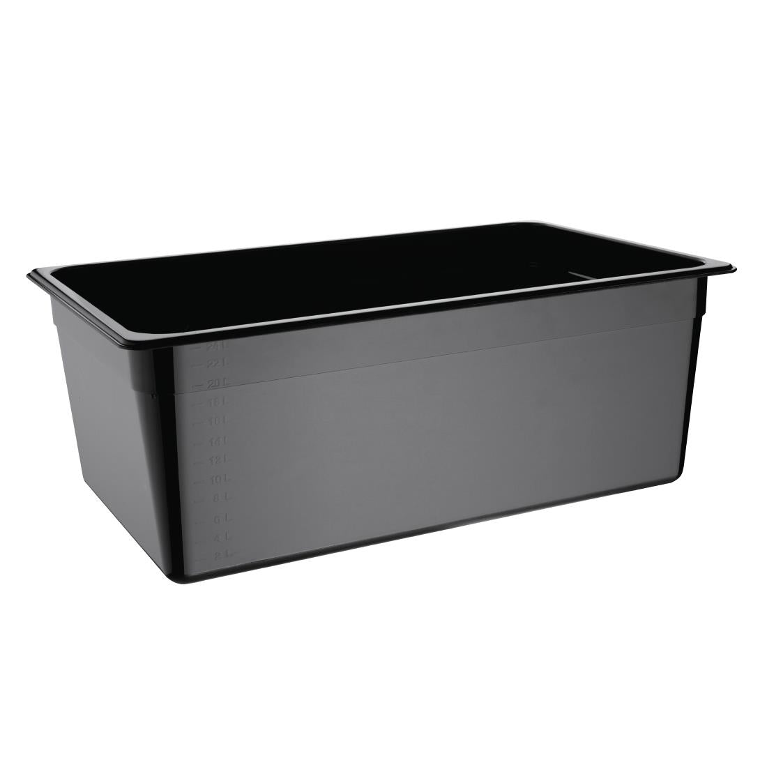 Vogue Black Polycarbonate - GN 1/1 200mm • PAS-U457