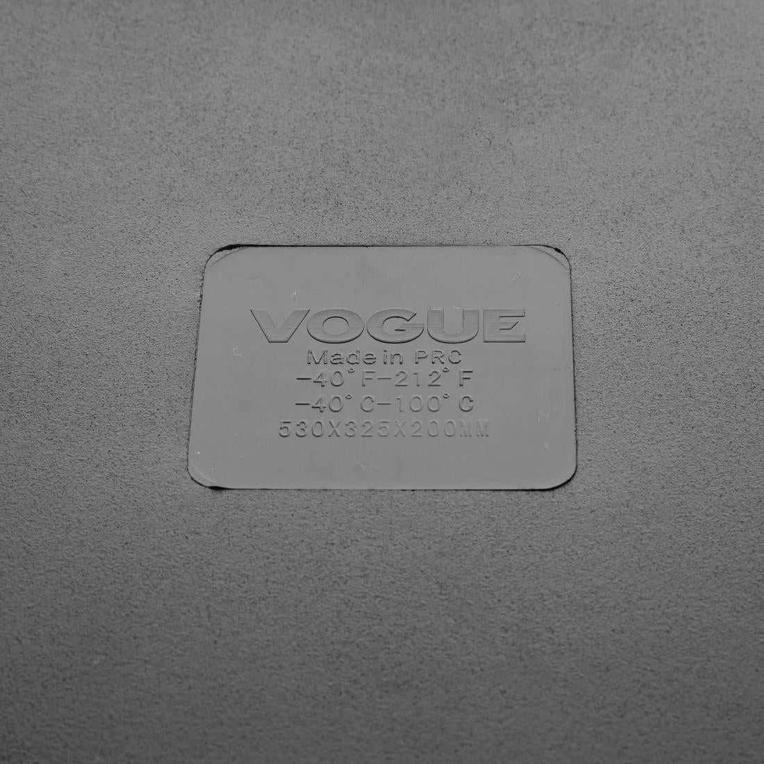 Vogue Black Polycarbonate - GN 1/1 200mm • PAS-U457
