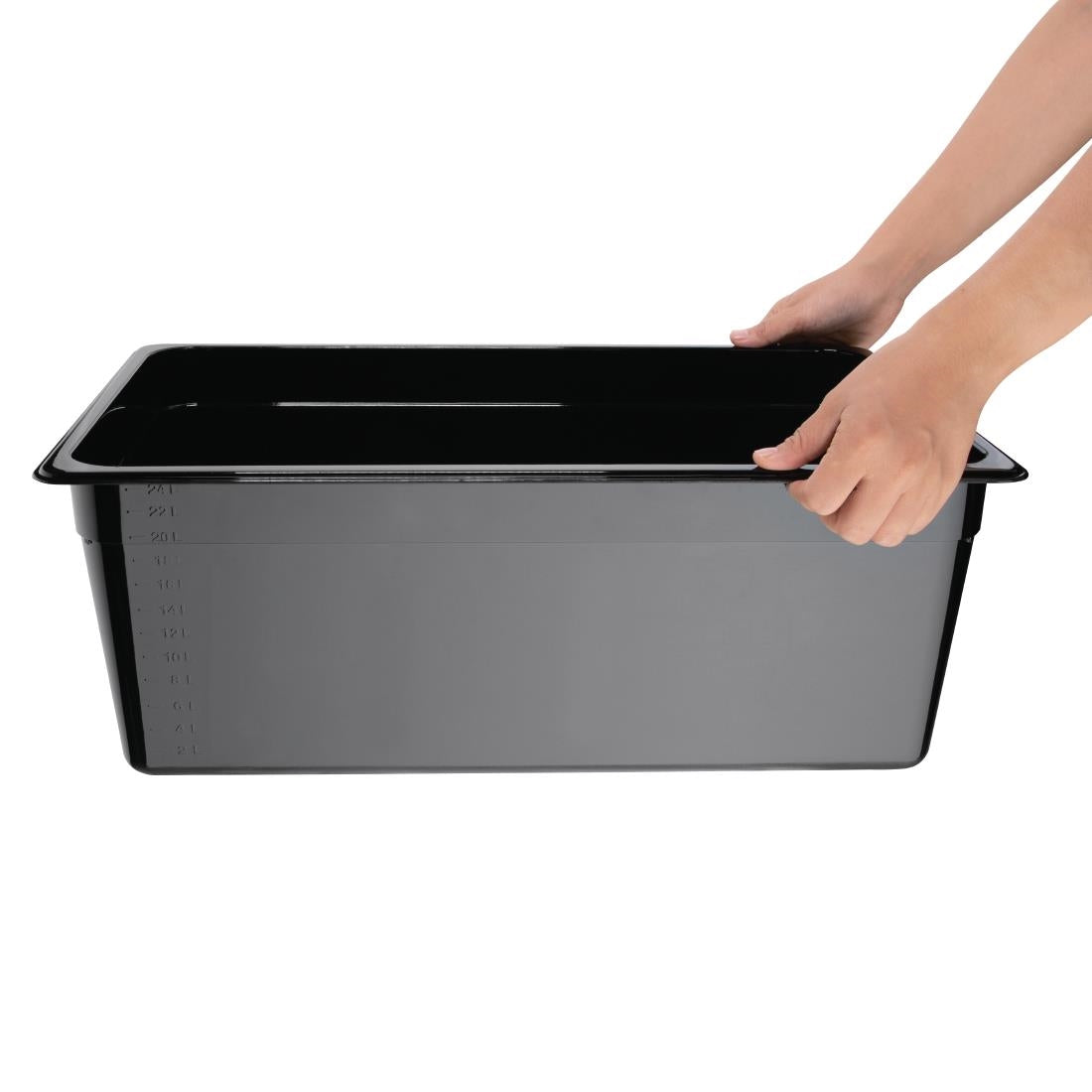Vogue Black Polycarbonate - GN 1/1 200mm • PAS-U457