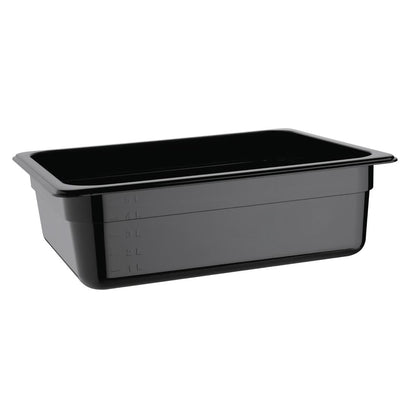 Vogue Black Polycarbonate - GN 1/2 100mm • PAS-U459