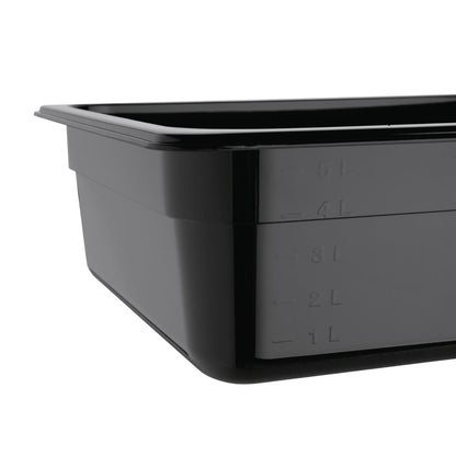 Vogue Black Polycarbonate - GN 1/2 100mm • PAS-U459