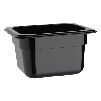 Vogue Black Polycarbonate - GN 1/6 100mm • PAS-U470