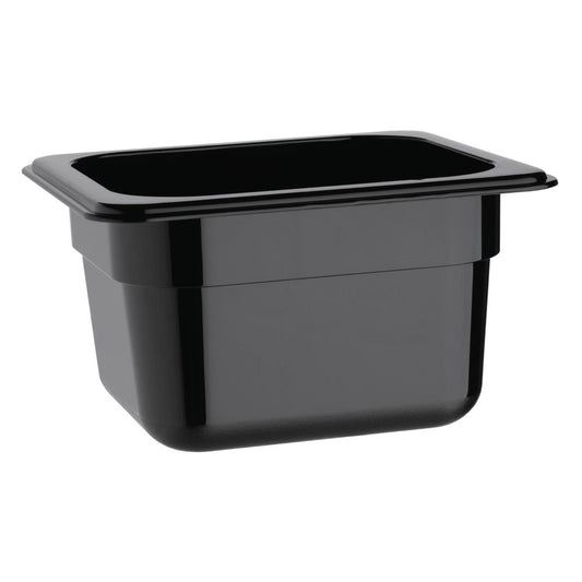 Vogue Black Polycarbonate - GN 1/6 100mm • PAS-U470