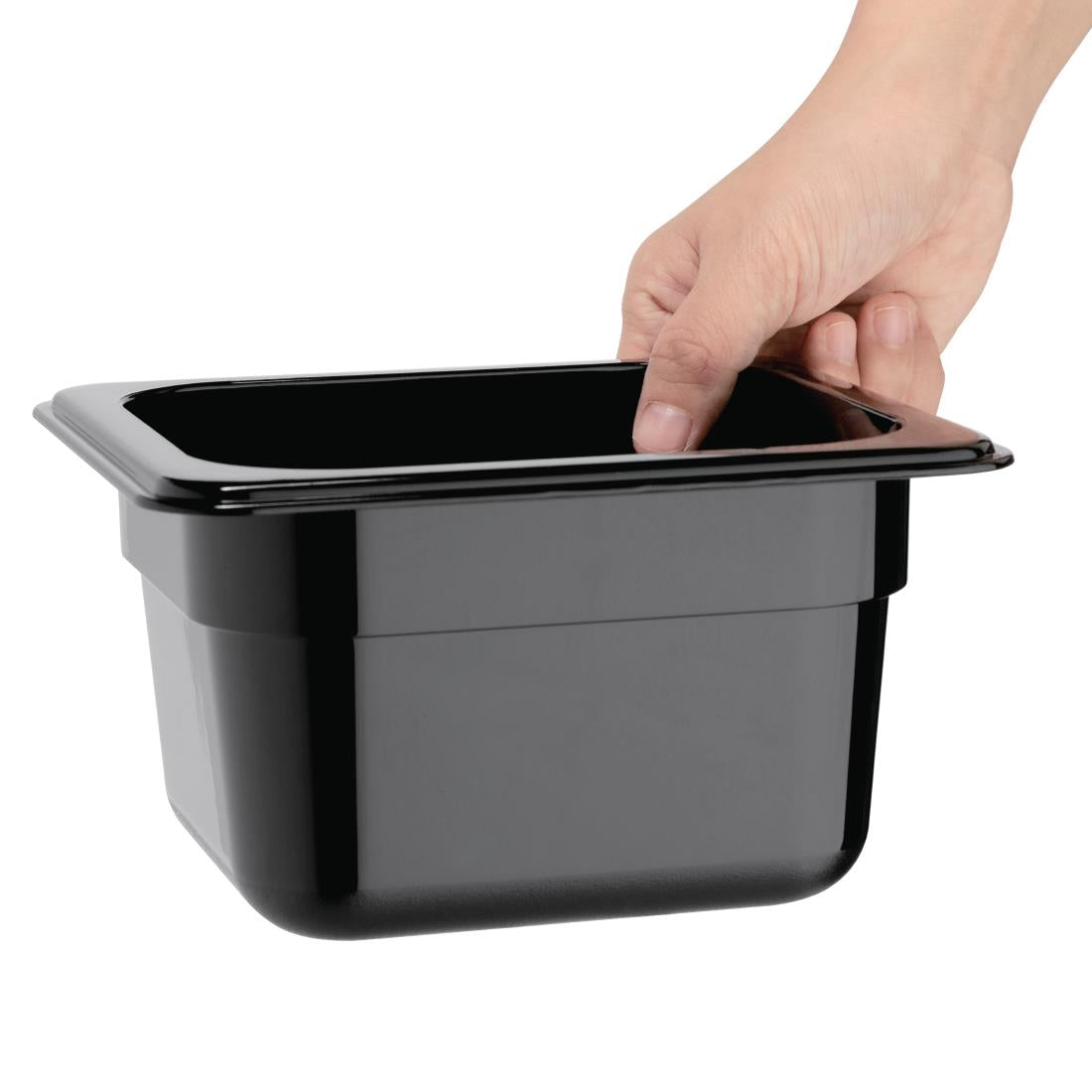 Vogue Black Polycarbonate - GN 1/6 100mm • PAS-U470