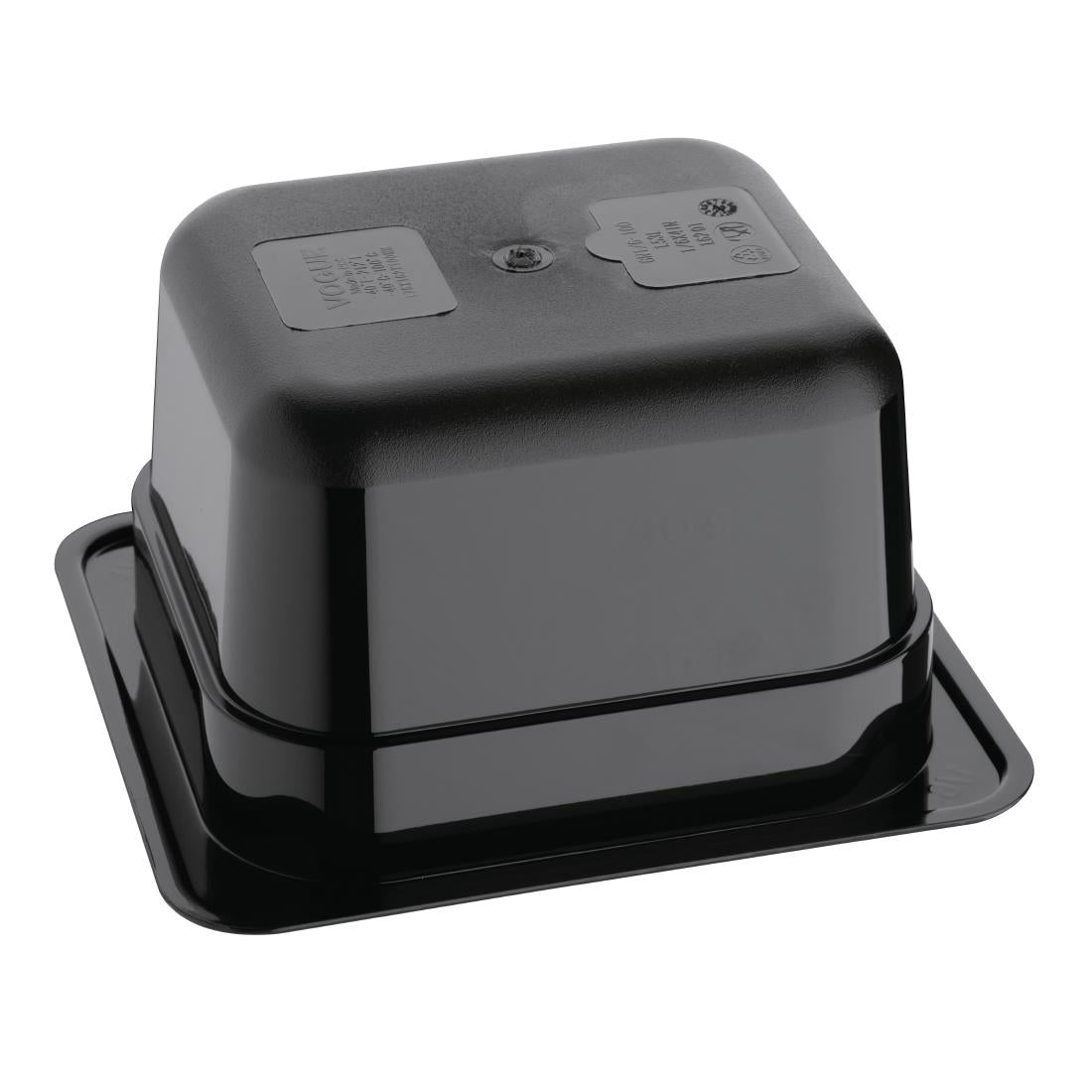 Vogue Black Polycarbonate - GN 1/6 100mm • PAS-U470