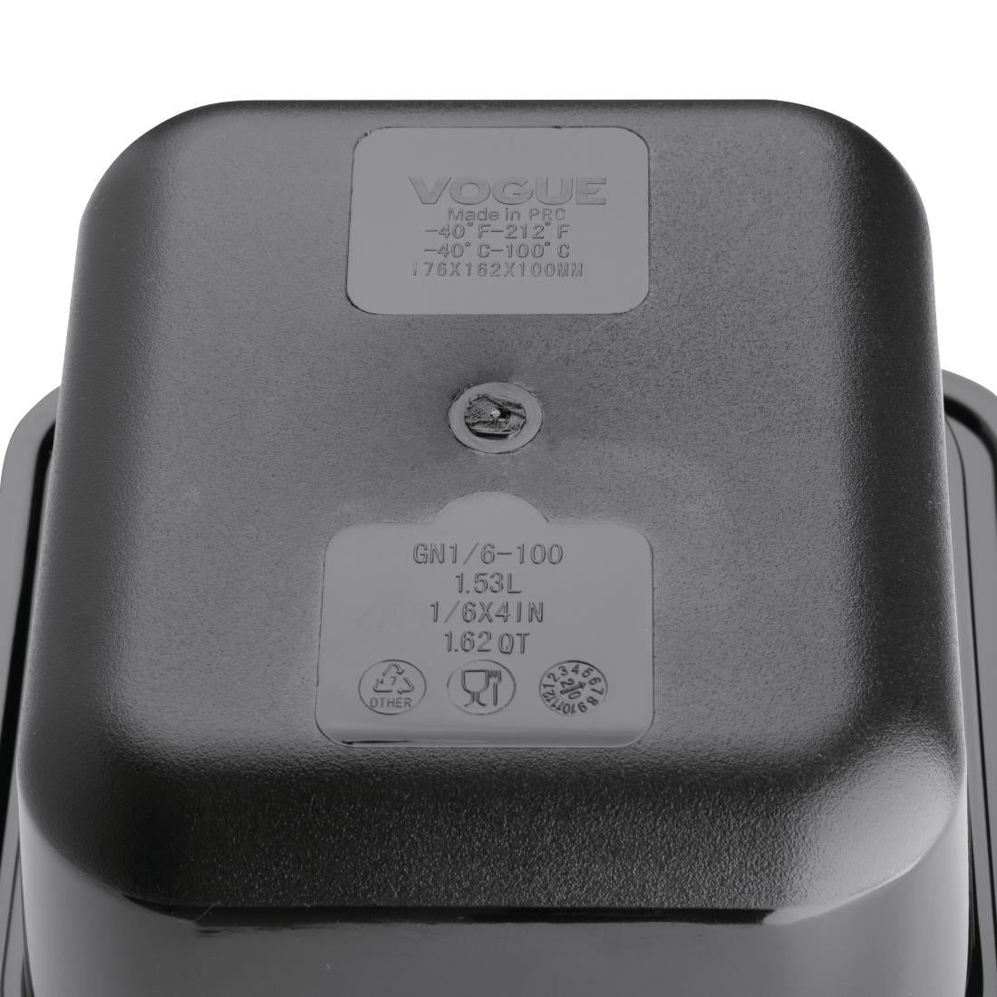 Vogue Black Polycarbonate - GN 1/6 100mm • PAS-U470