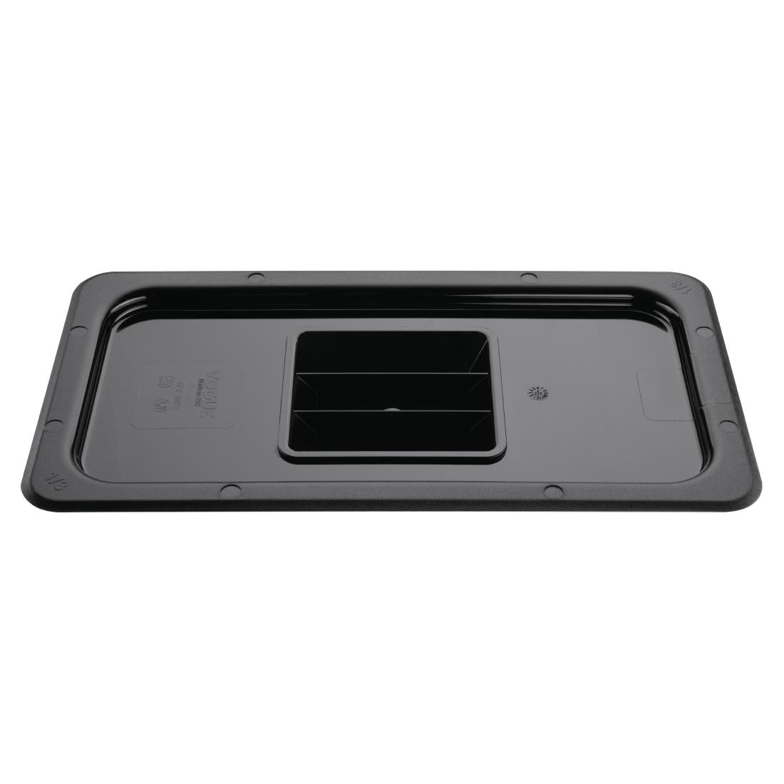 Vogue Black Polycarbonate 1/3 Gastronorm Lid • PAS-U476