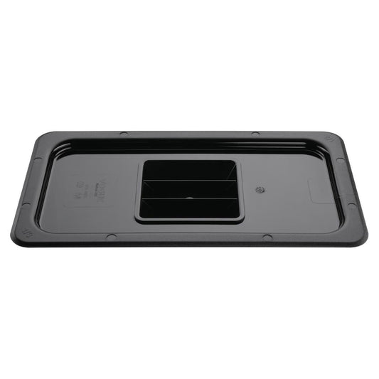Vogue Black Polycarbonate 1/3 Gastronorm Lid • PAS-U476