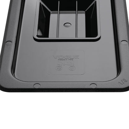 Vogue Black Polycarbonate 1/3 Gastronorm Lid • PAS-U476